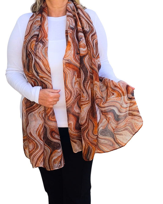 Soft and Flowy Marble Effect Scarf