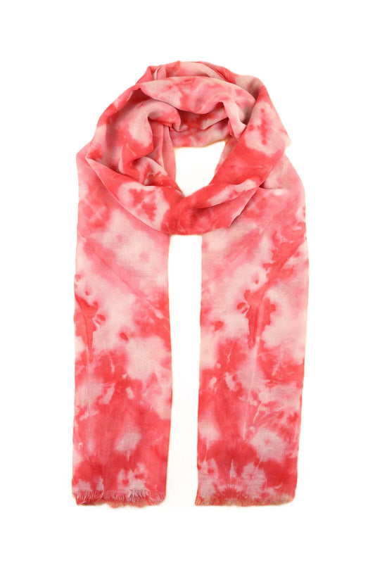 Swirl Tie Dye Print Frayed Scarf - copy-of-tie-dye-stripe-print-frayed-scarf-Scarf