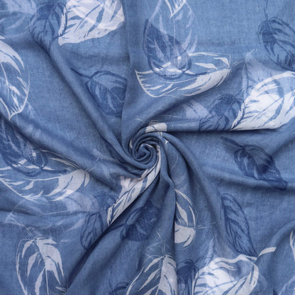 Giant Leaf Print Lightweight Scarf - giant-leaf-print-lightweight-scarf-Scarf