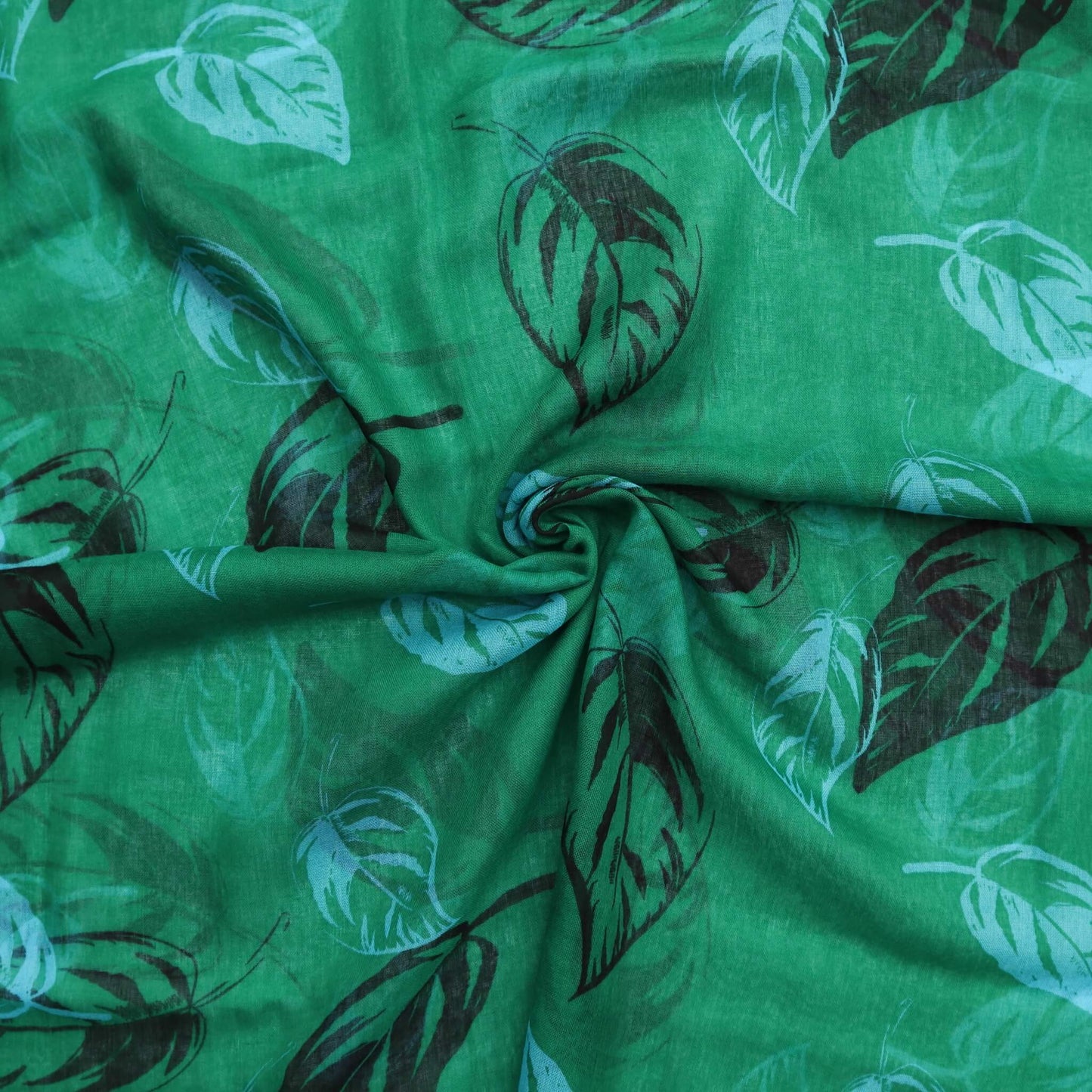 Giant Leaf Print Lightweight Scarf - giant-leaf-print-lightweight-scarf-Scarf