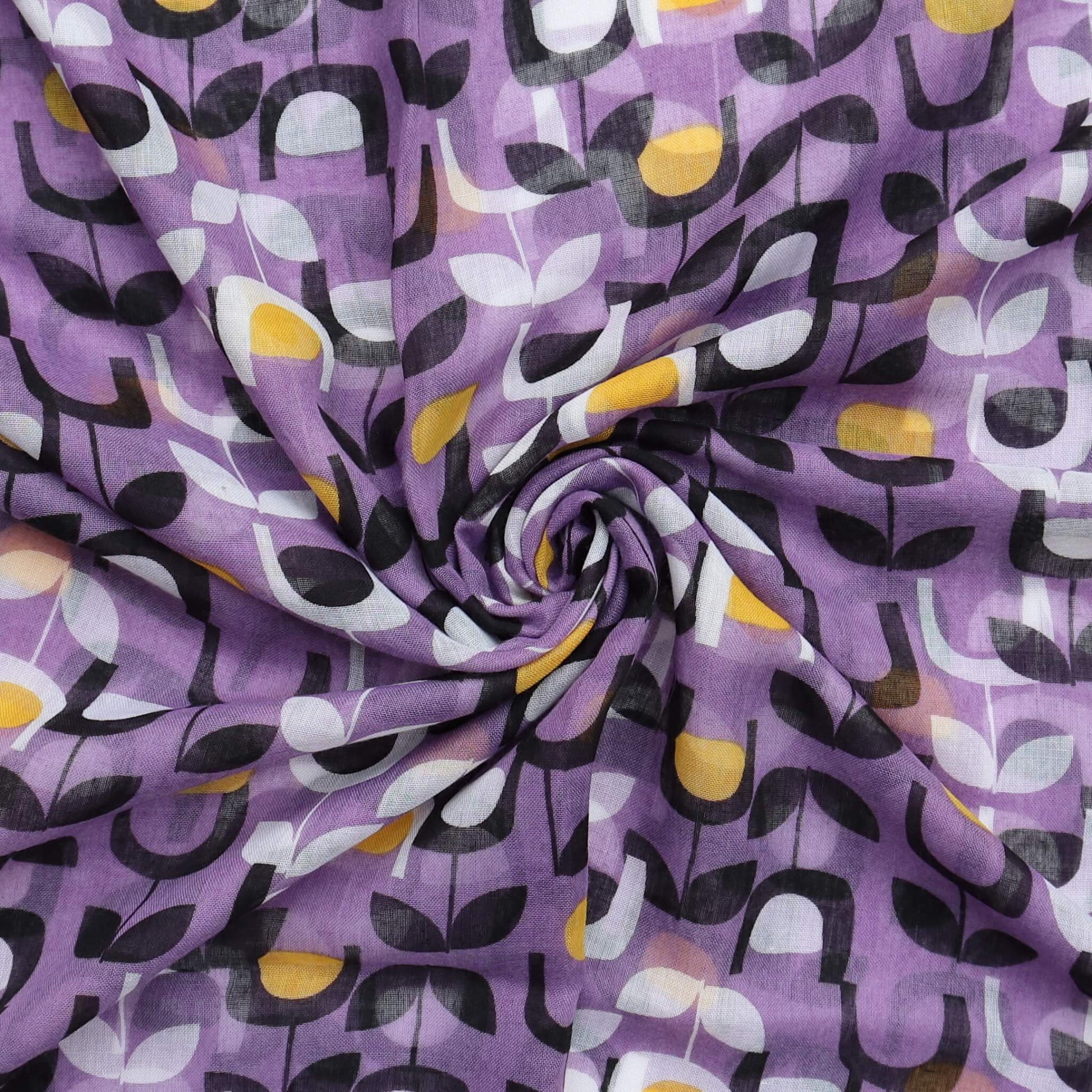 Purple-Bold-Block-Flower-Print-Scarf-pattern